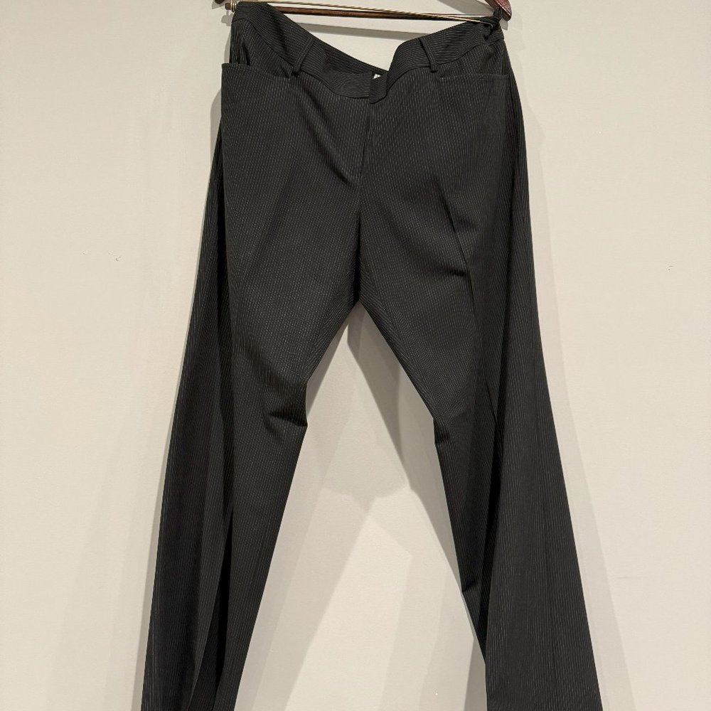 Michael Kors - Gramercy Fit Black w/grey pinstripe Pants, size 16